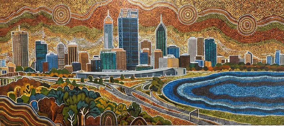 SWP_Indigenous_Services_Group_Perth_Skyline_Artwork